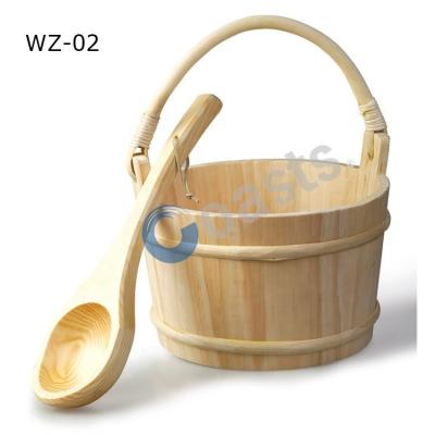 China EUROPEAN Sauna Bucket And Ladle Sauna Accessories For Spa Sauna Rooms for sale