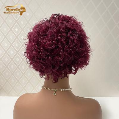 China Cheap Regular Undetectable Brazilian Undetectable Pixie T Piece Haircut Blondele Style Wave Lace Frontal Wigs For Black Women for sale