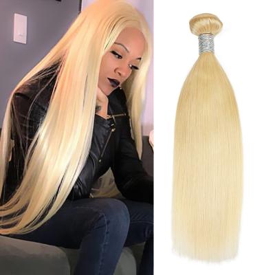 China Morein 100 Weft European Human Hair 613 Blonde Handmade Bundles High Quality Cuticle Aligned Hair Extensions for sale