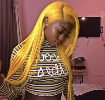 China Handmade weft yellow headband natural brazilian hair yellow cuticle aligned full hair hd lace wig products made in south africa for black women for sale