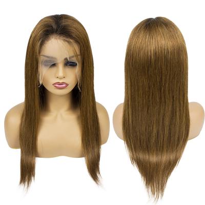 China Top Grade Adjustable Hair Morein Band Wig Dropshipping 1B#30 Ombre Colored Silky Straight Brazilian Hair Cuticle Aligned To Lace Front Wigs for sale