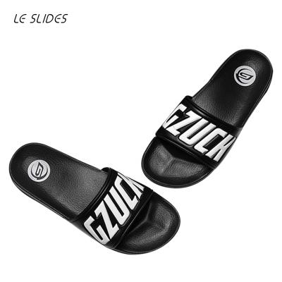 China Wholesale Fashion Trend White PVC Rubber Slides For Men Fashion Slides Female Slipper Custom Slides Sandals With Curve Inside Logo for sale