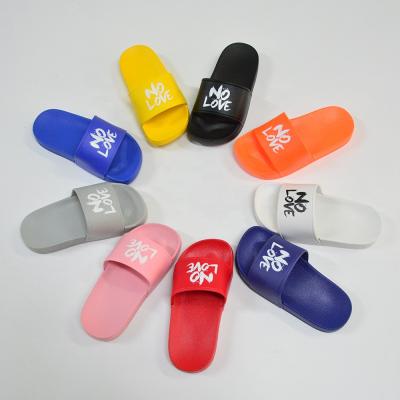 China Latest Waterproof Casual PVC Slides Zapatillas Personalized Flip Flops Multi Color Girls Flat Printed Latest Custom Kids Slipper for sale