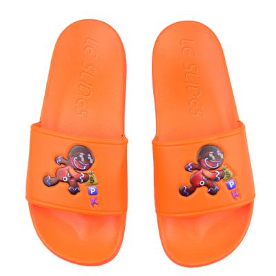 China Hot New Product Logo House Kids Sandals Home PVC Shoes Summer Custom Rubber Kids Round Slides Slippers For Kids for sale