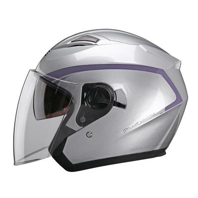 China Casco Moto Capacete 4.6 Open Face Motorcycle Helmet Double Lens Motorbike Helmet Motorcycle Motorbike Motocross Helmets for sale