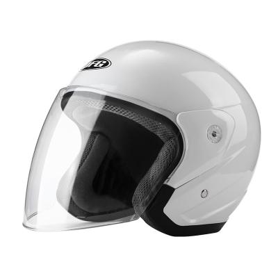 China Hot Sale Double Lens Motorbike Scooter Motorbike Motocross Helmets DFG Open Face Helmet - Matte Black Large for sale