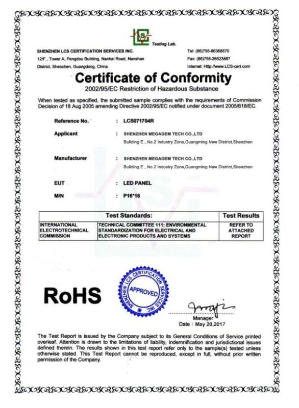 ROHS - Megagem International Co.,Ltd