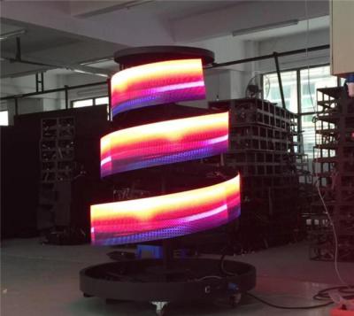 China Super Thin Indoor Creative Led Display Flexible P2.5 Soft Module 800 Nits Brightness for sale