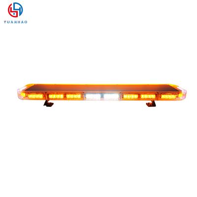 China Aluminum alloy +PC/12v/24v white amber led light bars ambulance led warning light bar 1 watt big power led flashing lightbar with lens candy shape for sale