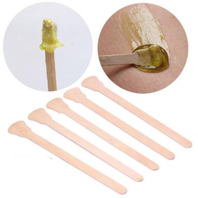 China 5 Inch 12.5cm Disposable Wooden Waxing Applicator Sticks Wooden Hair Removal Waxing Spatulas For Nose Hair And Eyebrow Removal for sale