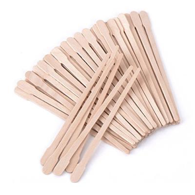 China 3.5 Inch Disposable Mini Brow Beater Waxing Applicator Wooden Lip Stick Wax Spatula For Eyebrow Lip Face Hair Removal for sale