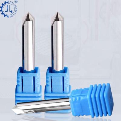 China High Speed ​​90 Degree Milling Cutter Advertising Miniwords End Mill CNC Mini Word 2 Flutes V Bit PCD Engraving Bit For Metal Acrylic for sale