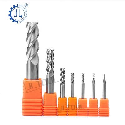 China Solid Carbide 3 3 Flute Carbide End Mill Chamfer Tool Milling Cutter Solid Carbide End Mill For Aluminum for sale