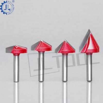 China Foam 45/60/90/120 Degree 3D V Flute Bit 2mm CNC Router Bit Two Flute Wood Engraving Carving Wood Router Bit for sale