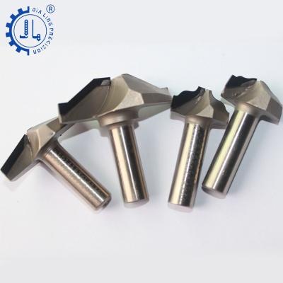 China Cabinet 1/2 PCD Shank Profile PCD Milling Cutter Carbide End Mill Diamond Bits CNC Tool Bit Diamond Router Bits For MDF for sale