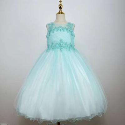 China New Arrival Anti-Static Tulle Bowknot Designs Party Kids Ball Gowns Girls Wedding Dresses for sale