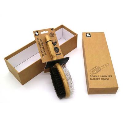 China Custom Printing Handmade Wooden Comb Kraft Paper Comb Box Environmentally Friendly And Recyclable for sale