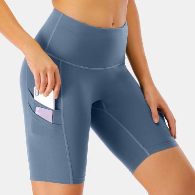 China Women Breathable Yoga Pants Plus Size Sports Tights Fitness Clothing Gym Gaiters Custom Shorts With Pocket For Women for sale