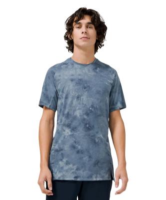 China LULU Series Mens Apparel Custom Heavy Cotton Tie Dye Crop O Neck Top QUICK DRY T-shirt 220-300 gsm for sale