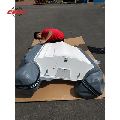 China 300cm To 330cm Foldable Fiberglass Hull Boat Fishing Boat Easy Portable PVC for sale