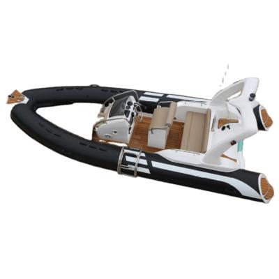 China Competitive Price 2021 New Fiberglass Rigid RIB Hypalon Fiberglass Inflatable Boat Luxury Patrol for sale