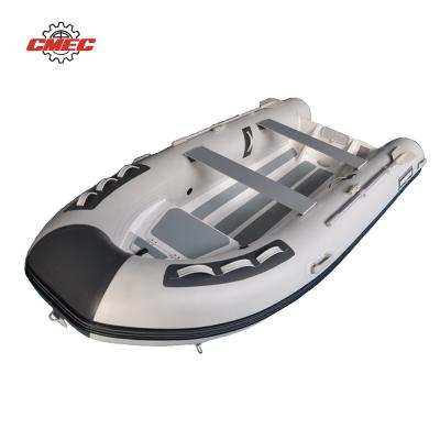 China Good water recreation fabric pvc aluminum fishing boat or hypalon rib boat with motor for sale