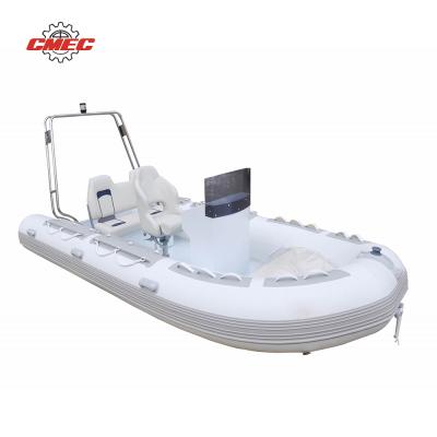 China Water Recreation 3.8m PVC Or Hypalon Aluminum Rib Cabin Fishing Floor Inflatable Boat Hulls for sale