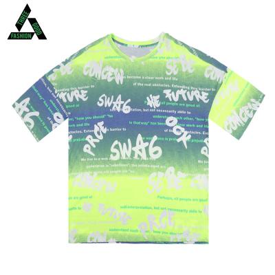 China Anti-Wrinkle Version T-shirt Shorts Sheath Male T-shirt Graphic New Product Back Printed Street Hip Hop Style Loose Spandex/Cotton Plus Size for sale