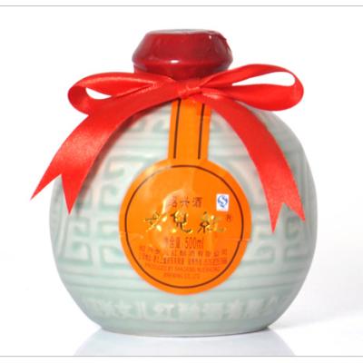 China Nutritious Nv Er Hong Wine Aged 5 Years Jingdezhen Ceramic Bottle for sale