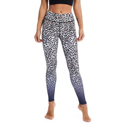 China QUICK DRY High Quality Custom Active Sublimation Yoga Leopard High Waist Wear Animal Logo Print Leggings Pants For Women Fitness for sale