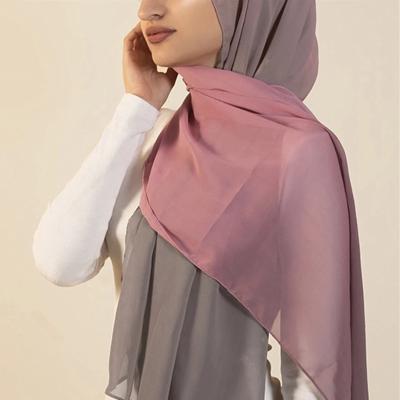 China Fashion 180*70cm Gradient Bubble Chiffon Muslim Hijab Scarf Women Fashion Islamic Arab Shawl Wrap Head Scarves Ready To Wear Headscarf for sale