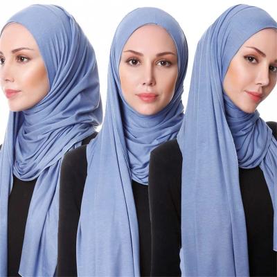 China Fashion Fashionable Modal Cotton Ribbed Hijab Scarf Women Islamic Headscarf Headband Africa Shawls Muslim Simple Soft Turban Head Wraps for sale