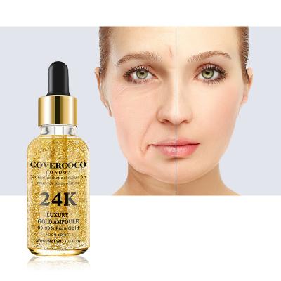 China Skin Revitalizer Private Label Hyaluronic Acid Moisturizing Serum Face Vitamin C Whitening 24k Gold Collagen Anti Aging Serum With Protein Line for sale