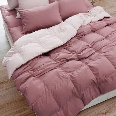 China Viable High Quality Goose Down Comforter Bedding Set Cotton Soft Puffy Bed Comforter Set for sale