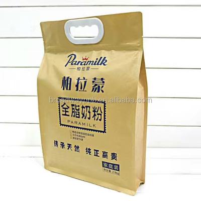 China 5KG 10KG 20KG Recyclable Custom Printed Flat Bottom Plastic Bag For Rice Flour Wheat for sale