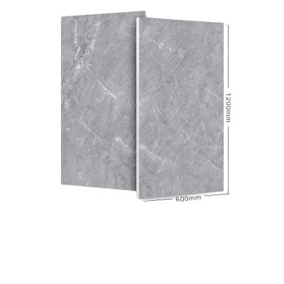 China 600x1200mm Glazed Porcelain Stone Imitation Texture Meteor Grey Tile for sale