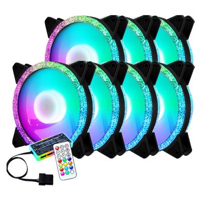 China Computer Case Star Diamond Led Inflatable Blower Rgb Rig Cooling Usb Pmw Magic Bearing Chassis 2000 Rpm 6Pin 2400 Rbm 120Mm PC Fan for sale