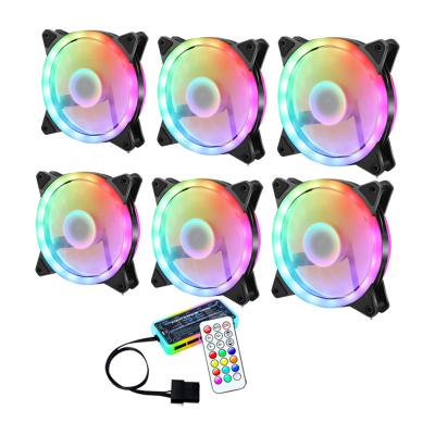 China Wentylator I Chlodnica Mini Atx Pc Colorful Led Light Cooler With Molex 6 Pin RGB Fan Cooling 120Mm High Cfm Computer Case for sale