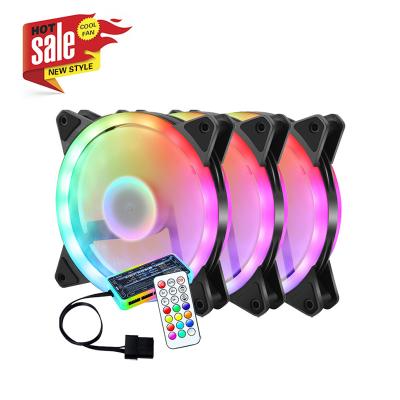 China Computer Case RGB FAN 120mm PC Computer Fan RGB With RF Remote Control Speed ​​Led Case Fan Factory Price for sale