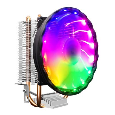 China Colorful Light Weight Single Computer Case Computer Cooler Fan Heatsink 12v Appearance PC CPU Air CPU Fans Cooling for sale