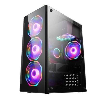 China 2021 New Design Aluminum Alloy Power PC Case Gabinetet PC Game Hardware Gaming Computer Case Towers for sale