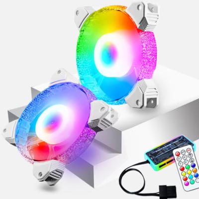 China Computer Case 12CM RGB Control RGB Color Changing LED Computer Fan Air Cooling Cooling Fan for sale