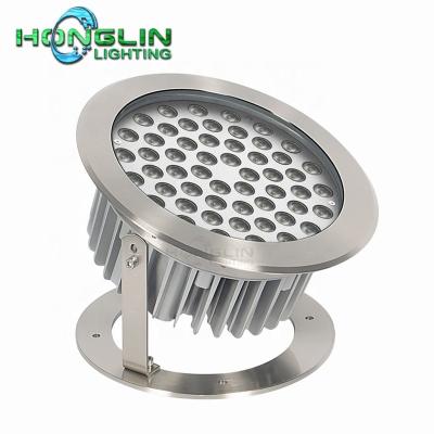 China Theme park ip68 1 dmx512 stainless steel RGB 48W outdoor waterproof rgbw 4in led underwater light for sale