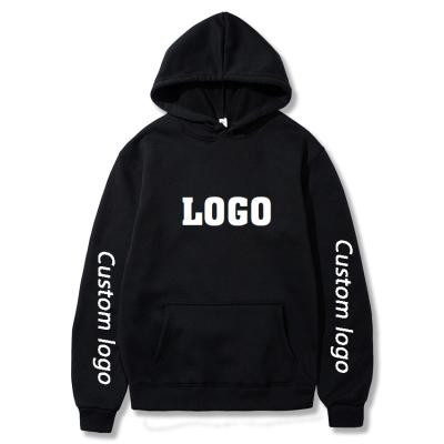 China custom parride Embossed Hoodie Diy Logo Text Photo Pullover Sweatshirt With Pocket Harajuku Hip Hop Streetwear Tops for sale