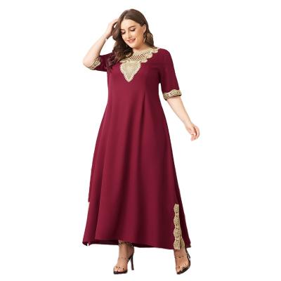 China Anti-Static Women Plus Size Maxi Dress Red Indian Pakistani Dress Maxi Dresses Long Lace Laceup for sale