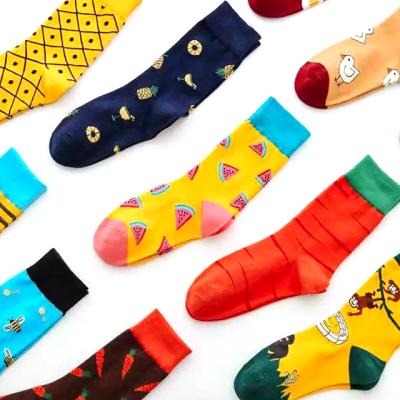 China Happy Funny Fruit Socks Cartoon Tube Socks QUICK DRY Cotton Socks Women for sale