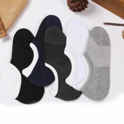 China Summer QUICK DRY Breathable Invisible Socks Bamboo Ultrathin Bamboo No Show Socks With Silicone Men's Invisible Socks for sale