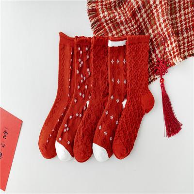 China KANGYI Solid Color Sporty Wholesale Japanese Festival Socks Wool Slouch Socks Women Twisted Knitting Custom Socks for sale