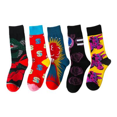 China Cotton Free Mens Anti-Fault KANGYI Mockup Jacquard Custom Socks Colorful Character Logo Socks With Low MOQ for sale