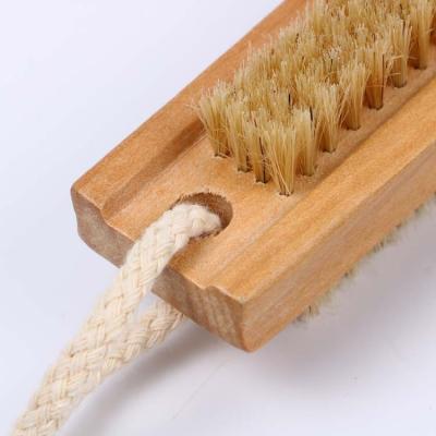 China Eco-friendly square head outlet double-sided factory nail brush sharpening wood nail tool brush nail cleaning brush for sale